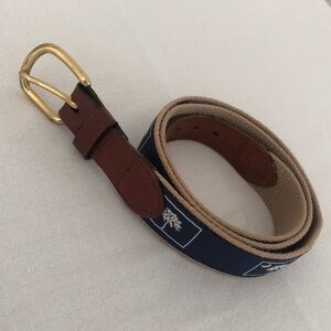 South Carolina Leather and Ribbon Belt